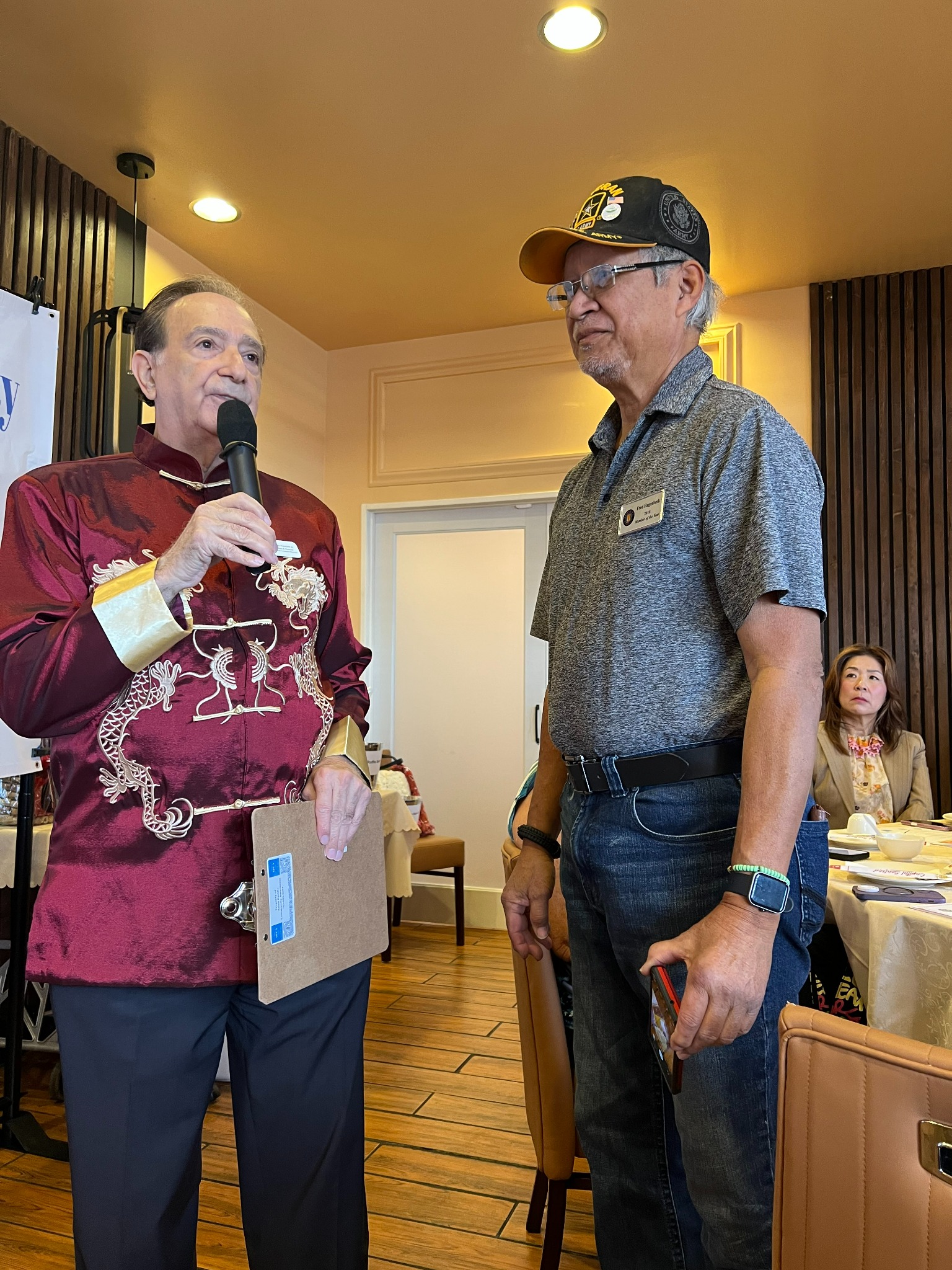 APCA recognizing a veteran during the luncheon