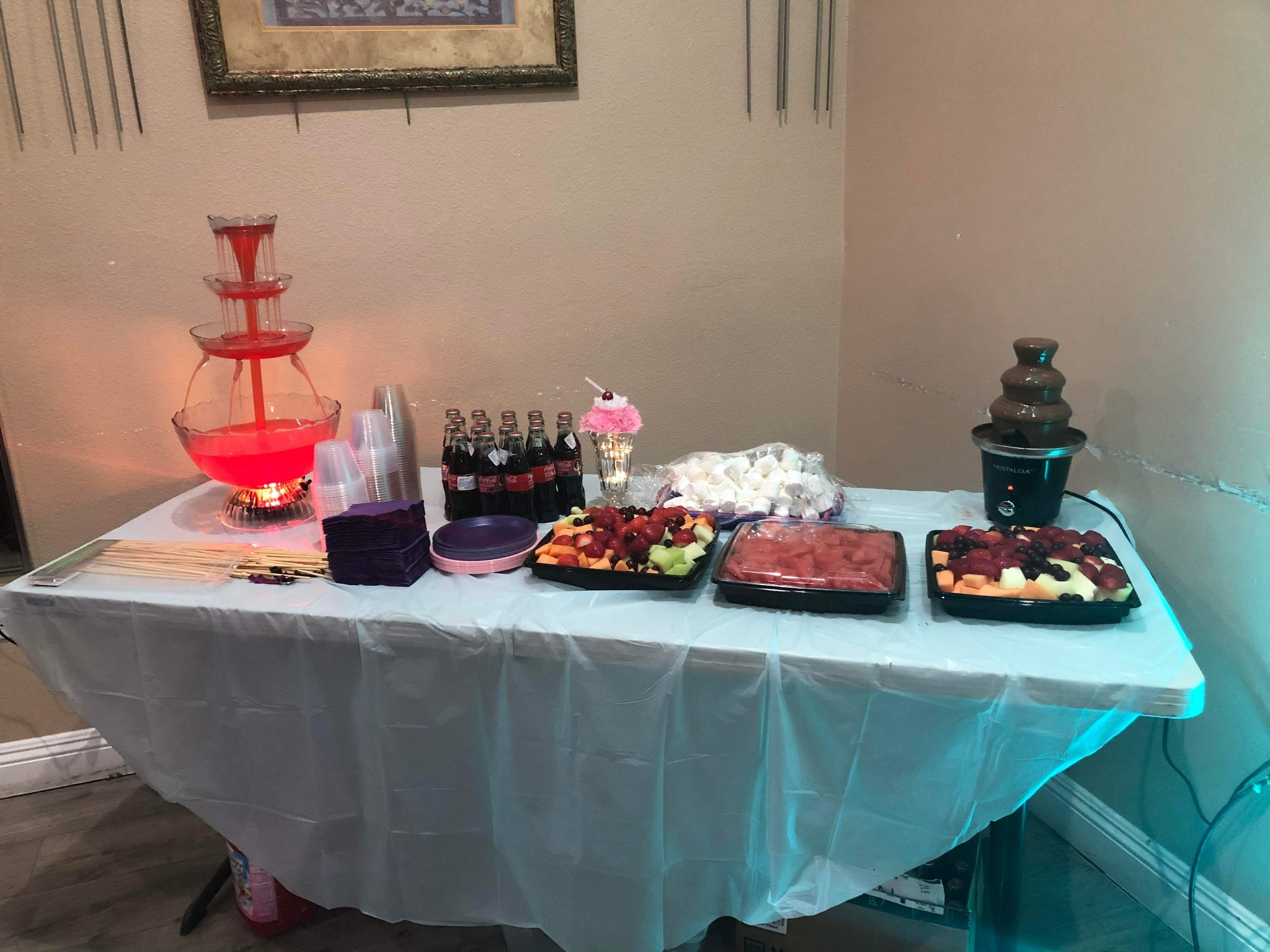 Dessert display at the fundraiser